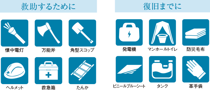 救助するために・復旧までに