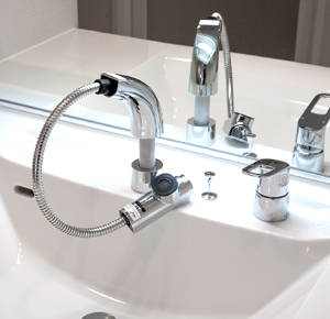 シングルレバー式洗髪シャワー水栓